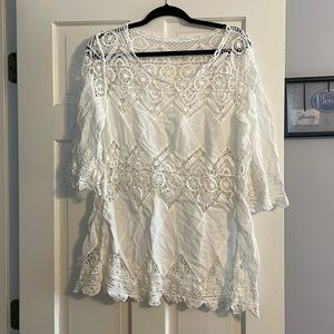 Amazon white swim cover up